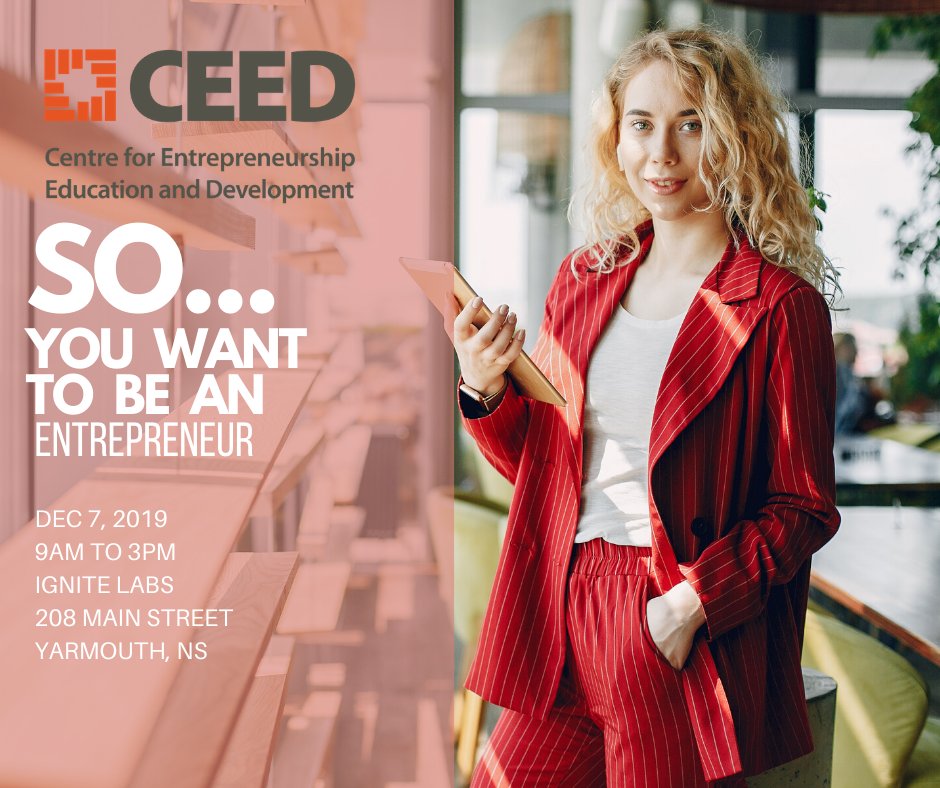 IGNITEAtlantic's tweet photo. Don't forget to register for this event on this Saturday December 7th starting at 9am to 3pm located at 208 Main Street in Yarmouth with CEED Centre for Entrepreneurship Education and Development
#ignitelabs #yarmouthns #entrepreneurship #ceed https://t.co/pGzAoFt9Kf