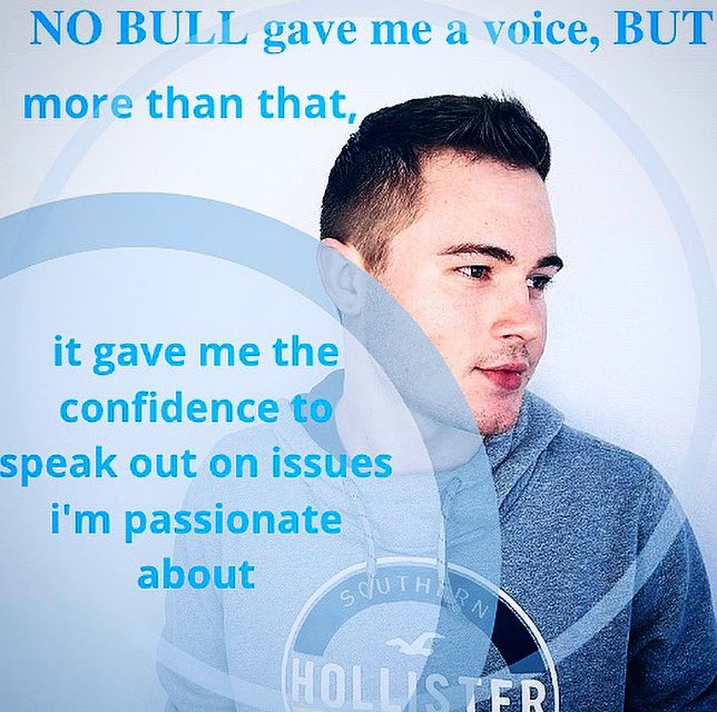NOBULLcontest's tweet photo. Former NO BULL spokesperson, @Tylerg41 #nobullnation 

#noysnews #bullying #speakup #leadership #scholarship #cyberbullying #students #filmmakers #changemakers #genz #video #content #marketing #nonprofit #art #filmmaking https://t.co/qbr2zjSqjp