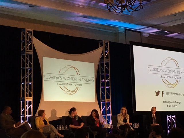 SelectFLA's tweet photo. If you're not at @FLWomenInEnergy Leadership Forum you're missing out! Lots of great insight from leaders including our Board members @DukeEnergy Catherine Stempien, @insideFPL Sunanda Behara, @TECOEnergy Nancy Tower and @CareerSourceFL Michelle Dennard & Kevin Doyle. #FWELF2019 https://t.co/YEhVeOsm9C