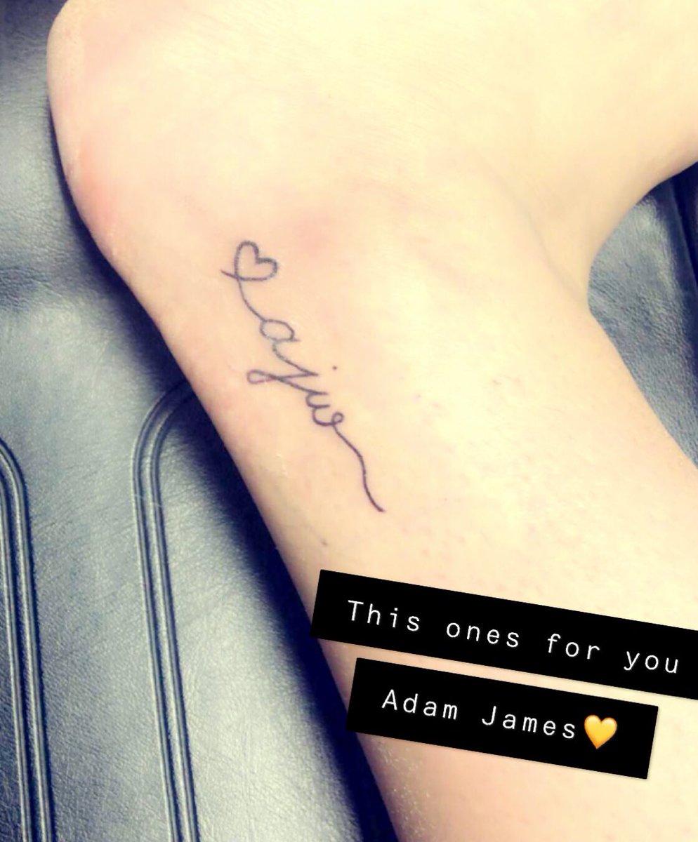mlgregory98's tweet photo. Adam,I always said I would never put someone else name or initials on my body, but I couldn’t help myself when it came to you. I miss you. You never failed to take my breath away and this tattoo will always remind  me of that. I’ll love and miss you forever. ❤️ https://t.co/TOr1wbkOCl