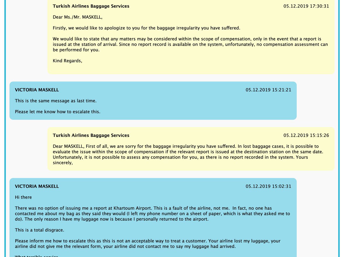 turkish airlines baggage lost compensation