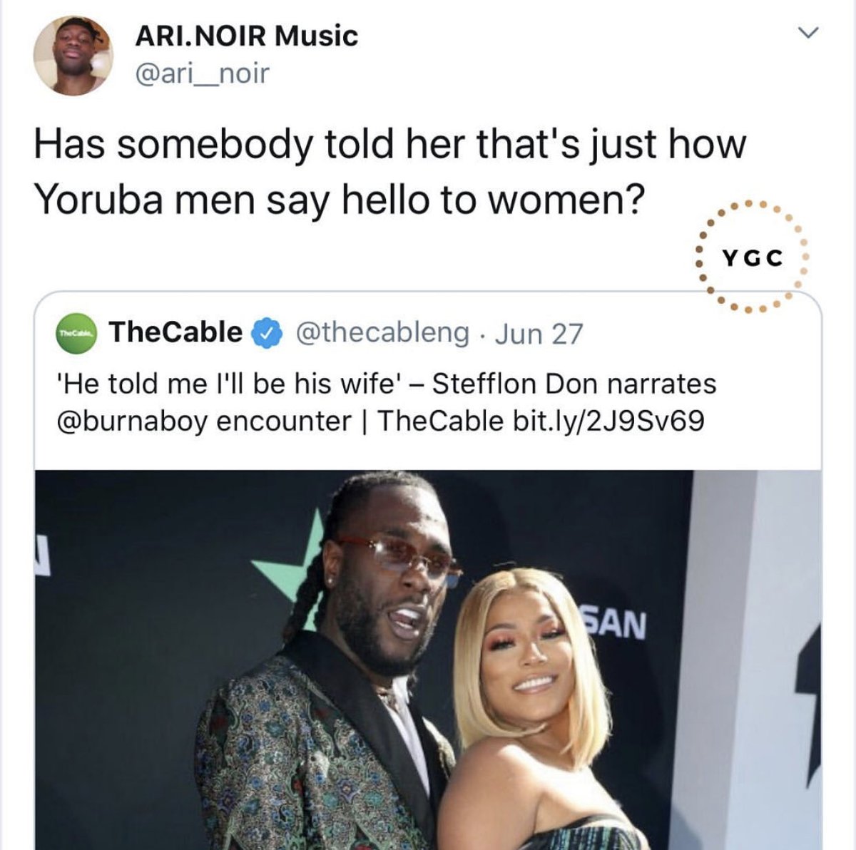 YLConnection's tweet photo. ☠️☠️😂😂 This is EXACTLY why #Yoruba men get called “Yoruba Demons”!! Abeg #YGCDons we need you all to do better! This is no goood this reputation you all have!
SINCERELY,
The #YGCbabe Community 👸🏾✨ https://t.co/PkAiiRHvwu