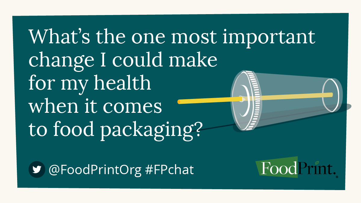 foodprintorg's tweet photo. Q10: What’s the one most important change I could make for my health when it comes to food packaging? #FPchat https://t.co/ID4c7174IQ