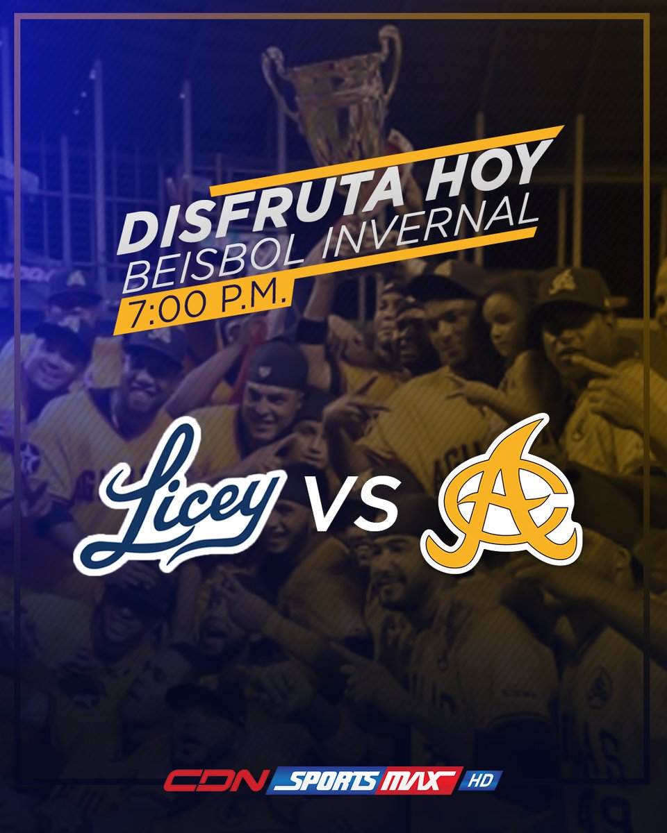 CDNDeportesRD's tweet photo. No te pierdas este jueves el partido entre @aguilascibaenas y @TigresdelLicey por @CDNSportsMax.
¡Sintoniza!
#CDNSportsMax
#Licey
#ÁguilasCibaeñas https://t.co/yBfxUQaQZR