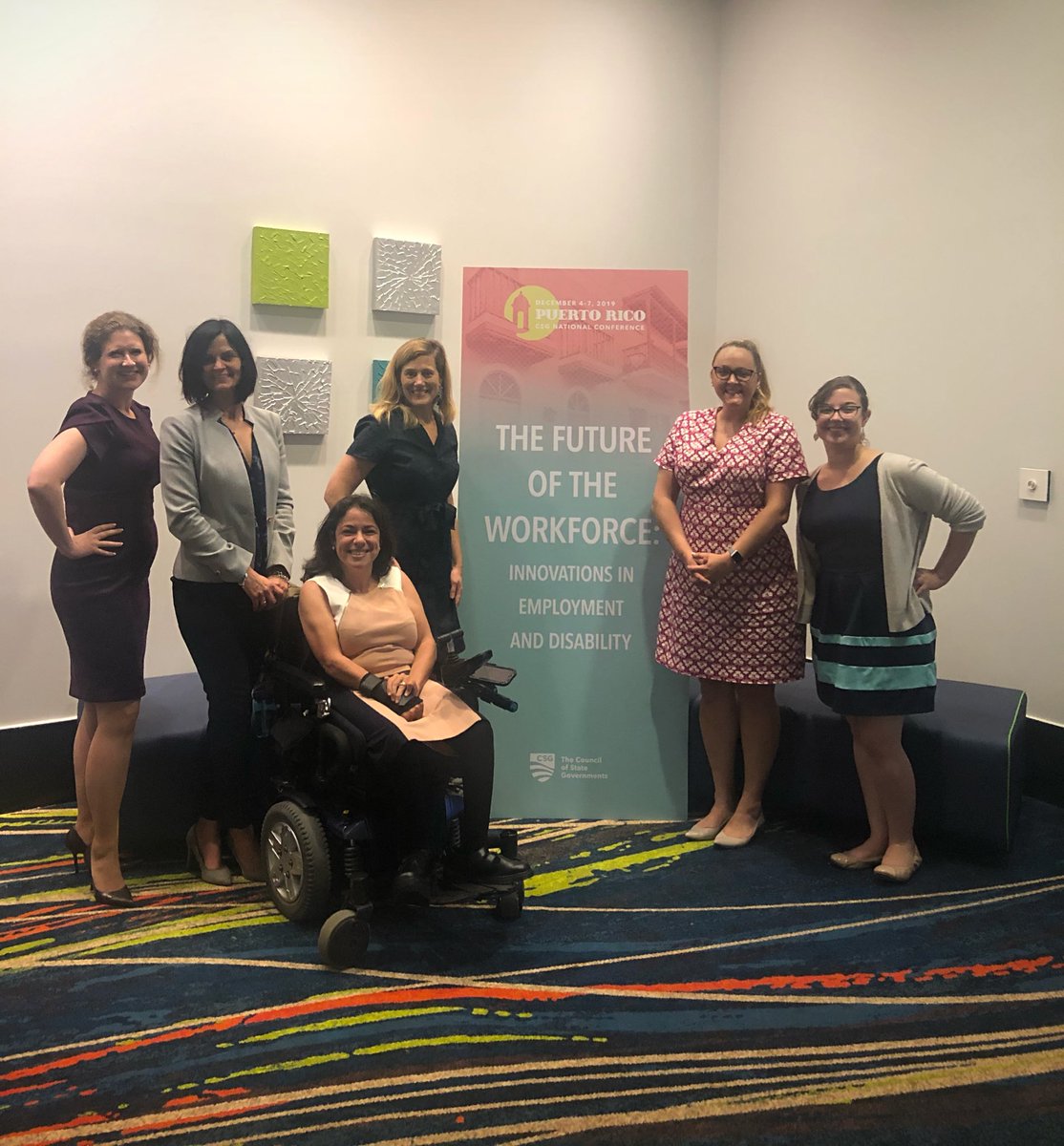 dklimkina1's tweet photo. The #StateExchangeOnEmploymentAndDisability team at #CSG2019 @katiaalbanese @ElizWhitehouse @AjaCroteau @RachelMcGreevy #FutureOfTheWorkforce https://t.co/AmfUFwX3jQ