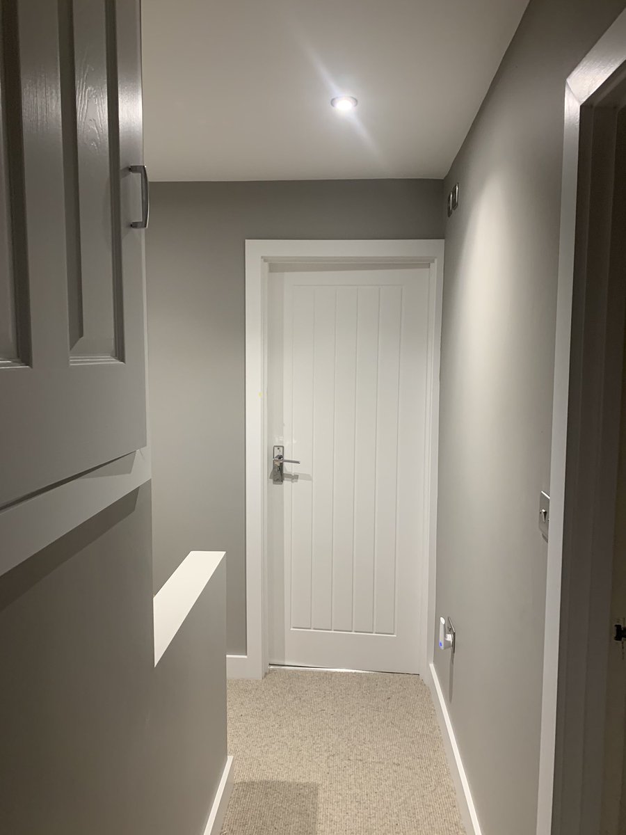 finelinedecor8's tweet photo. A lovely little Hall, Stairs and landing we painted recently. Using @JohnstonesTrade Cleanable Matt, @BenjaminMooreUK Scruff X Satin, @tesaUK_tape #finelinedecorating #tesatape #johnstonestradepaint #scruffx #benjaminmoore #cleanablematt #painting #decorating https://t.co/nizm00tuYk