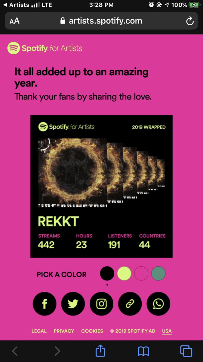 Thank you to anyone and everyone that took time out of their day to listen to some@of my music. It means the world to me.