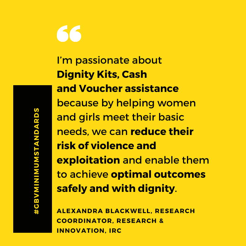 GBVResponders's tweet photo. #16DaysIsNotEnough to #endGBV, but with the NEW #GBVMinimumStandards, we have a chance!
@ah_blackwell is passionate about Standard 11 - Dignity Kits, Cash & Voucher Assistance.
Learn about all the Standards here: https://t.co/PgNEzLu4ON #16Days https://t.co/4AcGZgxj8b