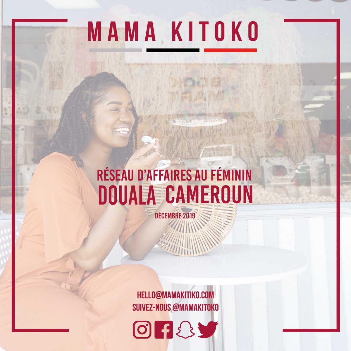 Simplement_KZ's tweet photo. Ce mois de décembre le réseau d'affaires au féminin Mama Kitoko sera au Cameroun plus précisément à #Douala. 
Au programme : rencontre avec nos différents partenaires, inauguration de lieux, signatures de conventions et organisation d'ateliers et journées de recrutement pour 2020 https://t.co/Hn3lRnzbmr