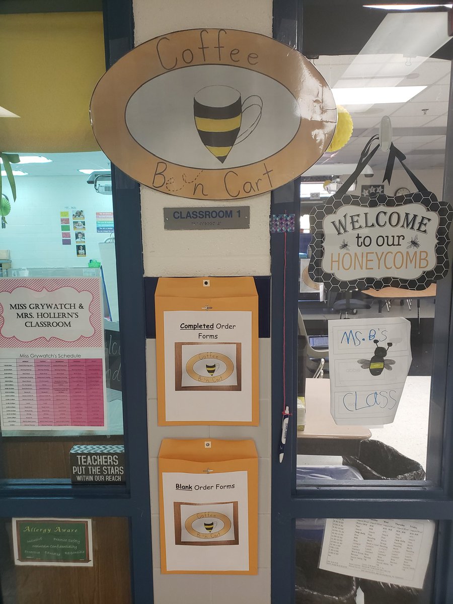 MsB_SPED35's tweet photo. Coffee cart is ready to roll tomorrow!!! 👍☕ Thanks to all the teachers that pre ordered your drinks! The little 🐝s are ready to serve you!!!🙌 #msbhive #msbsped #lcps19 #autism https://t.co/sJjLoUI1g8