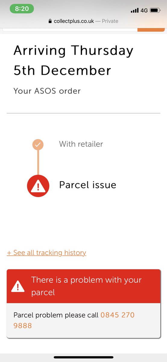 dave_johnson20's tweet photo. @CollectPlus I was meant to receive this order today, I tried to call this number but I was on hold for one hour. Here’s my tracking number 8KH314212205A062 https://t.co/kle455EHvn