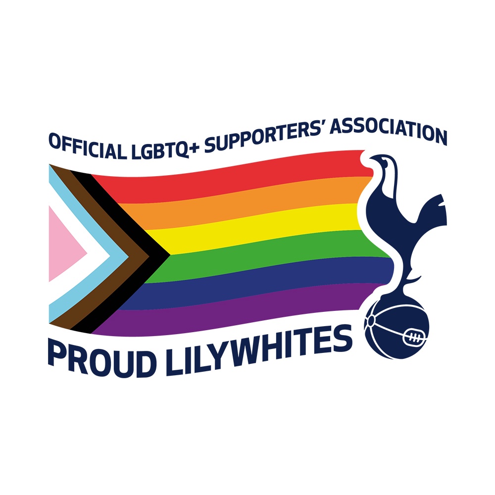 SpursLGBT's tweet photo. We have updated our identity to integrate the #TransFlag and #BlackPrideFlag colours to show our ever evolving solidarity. #ProgressPrideFlag #RainbowStadium #LGBTQ+ #RainbowLaces #COYS https://t.co/o0jllmZMDV