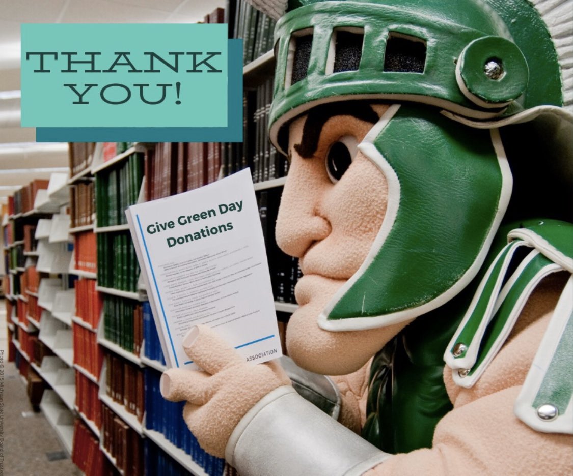 CLEspartans's tweet photo. Cleveland Spartans, thank you so much for your support of the Northeast Ohio MSU Alumni Endowed Scholarship Fund and Give Green Day! We were able to raise $225 for the fund this year. 

The donation link is still active if anyone else is interested in giving. Thank you!! https://t.co/lkvjWFWSbh