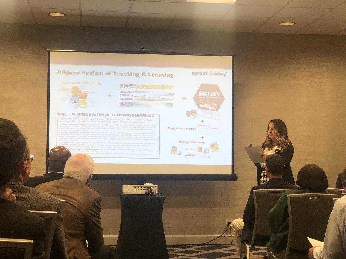mlpmorse's tweet photo. Our Board member Mrs. Pope sharing our Board’s story of unified governance through Henry’s Plan of Action and the Aligned System of Teaching and Learning. #ExpectLearning @HenryCountyBOE https://t.co/UKyMXHjbC2