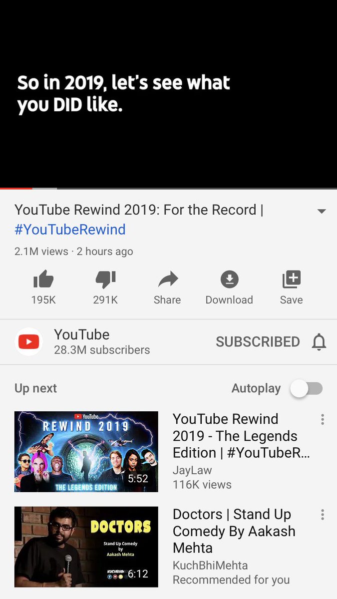 RantingRetard's tweet photo. bro u kidding? 🤦‍♀️ #YouTubeRewind https://t.co/0DzgeQDVqf