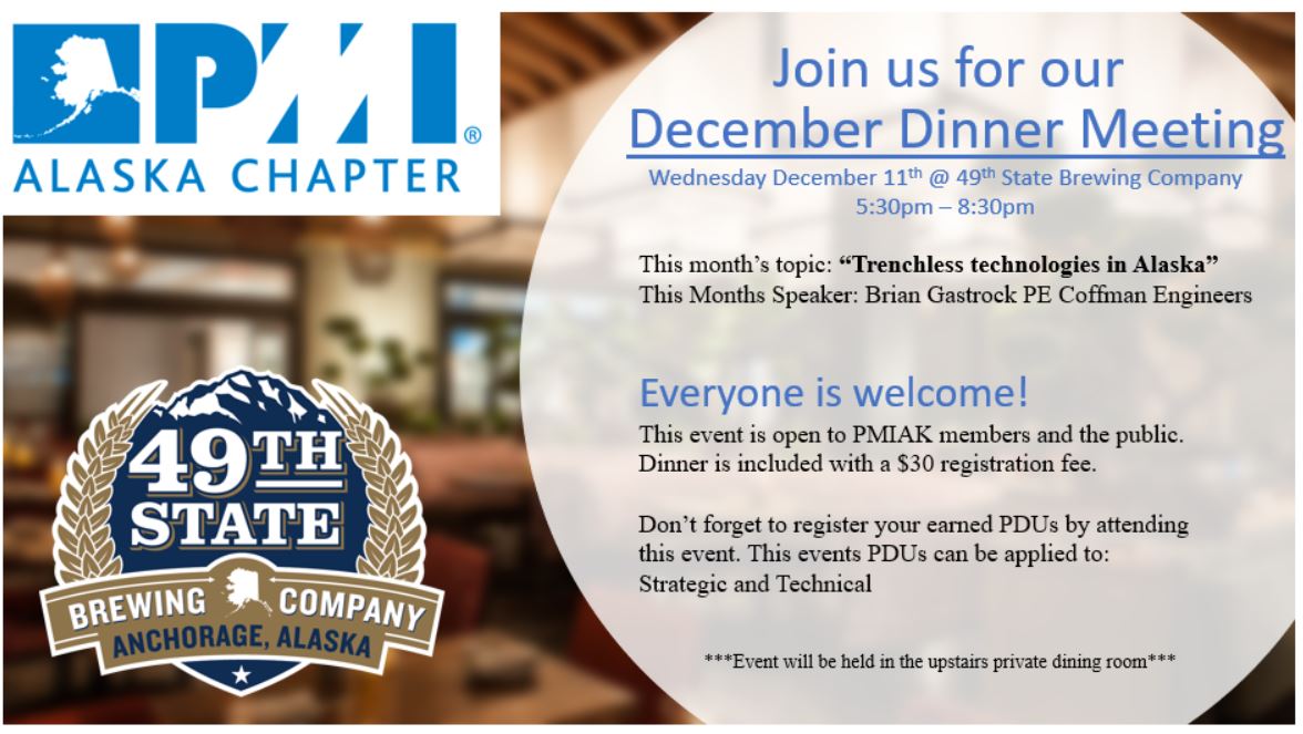 pmialaska's tweet photo. Join us for our December chapter meeting. All are welcome! To register or learn more please see our website at https://t.co/hCUCjCGvhS https://t.co/kAa0ui8NS3