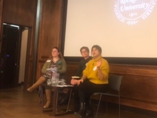 Last but not least here @NYCRDM19 Sara Rouhi from PLOS and Allyson Evans and Sarah Callaghan from Cell Press are discussing on publisher perspective on data requirements #NYCRDM19 #womendatamanagment