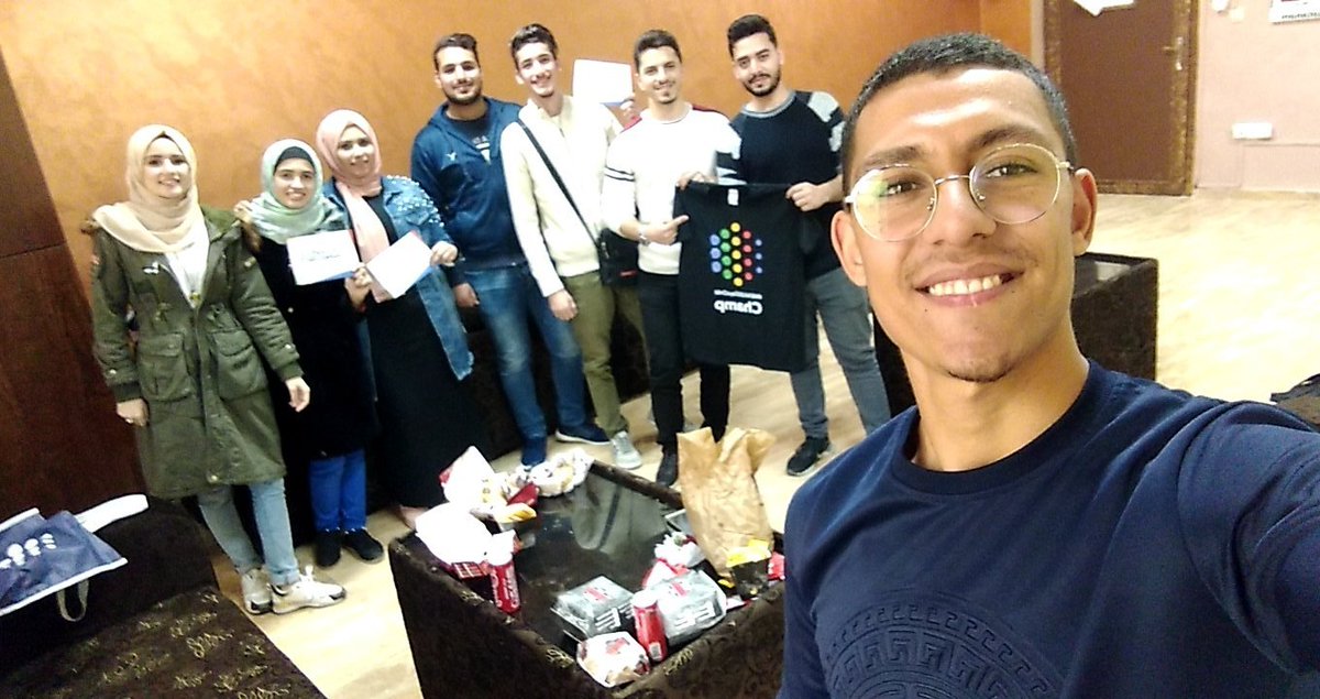 DscZarqa's tweet photo. Let’s celebrate with our Core Team about their success!🎆
Expecting for a big achievements on the way!💪
Continue breaking your own records! Congrats!🤩

#MENA30DAYSONML Challenge !
#DeveloperStudentClubs
#MENADSC

@GoogleArabia 
@abid_salim https://t.co/kSRGkjYPbB