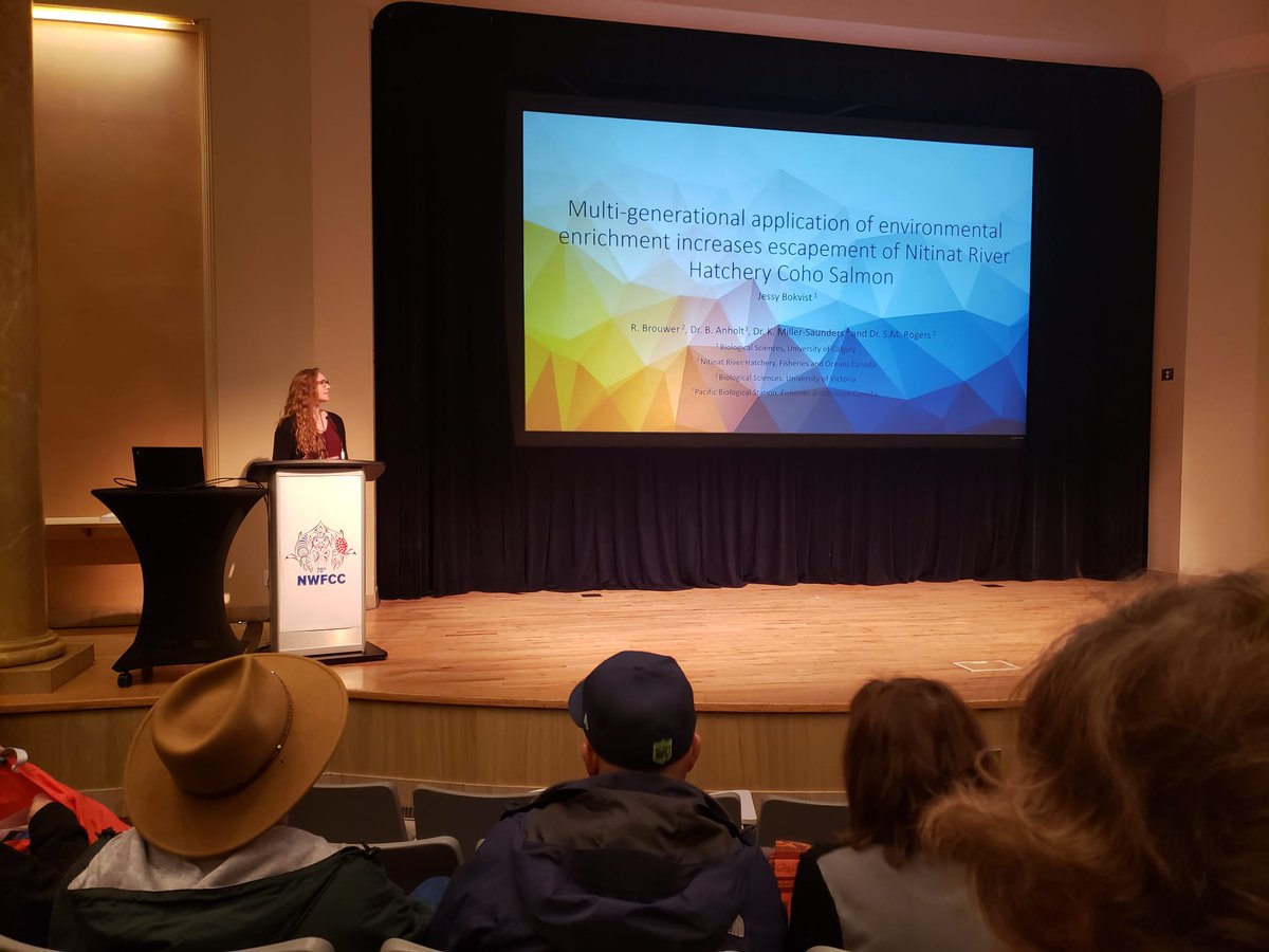 And that's a wrap. Very priviledged and excited to have discussed alternative rearing strategies for salmon hatcheries at the #nwfcc2019! Thank you @Go_Fish_BC for bringing together fish culturists from across Canada and the USA #pacificsalmon #fishculture #Genomics