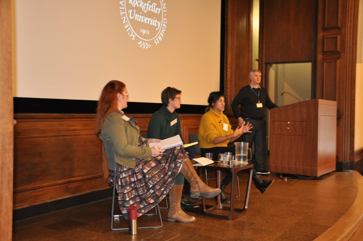 DouglasFeldner's tweet photo. How are publishers approaching article data requirements as part of the RDM Eco-system?  Our publisher panel members, Sarah Callaghan, Allyson Evans &amp; Sara Rouhi  tackle this challenging question. #NYCRDM19 #elsevier #EmpoweringKnowledge #researchintelligence 
#RDM https://t.co/VIRJAQVB2C