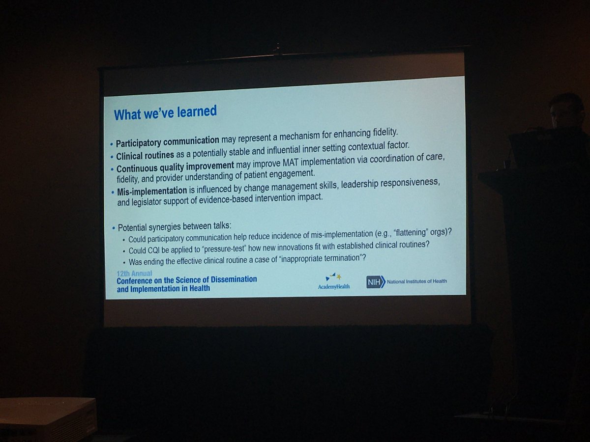 HalleyRead's tweet photo. Love the synergies here in the #DIscience2019 session on organizational functioning factors to consider in #impsci  I see some potential research programs here and/or #dissertaion ideas for others https://t.co/yX37K77Lgp