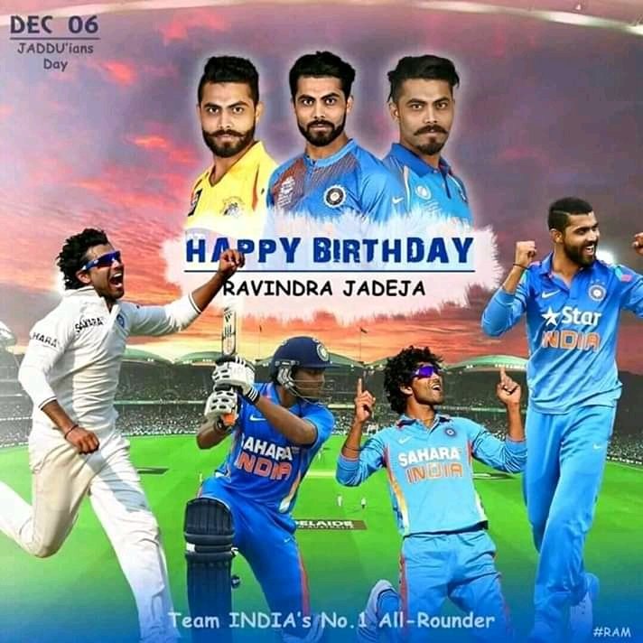 Happy Birthday sir Ravindra Jadeja
     Live a long life achieve your dreams 