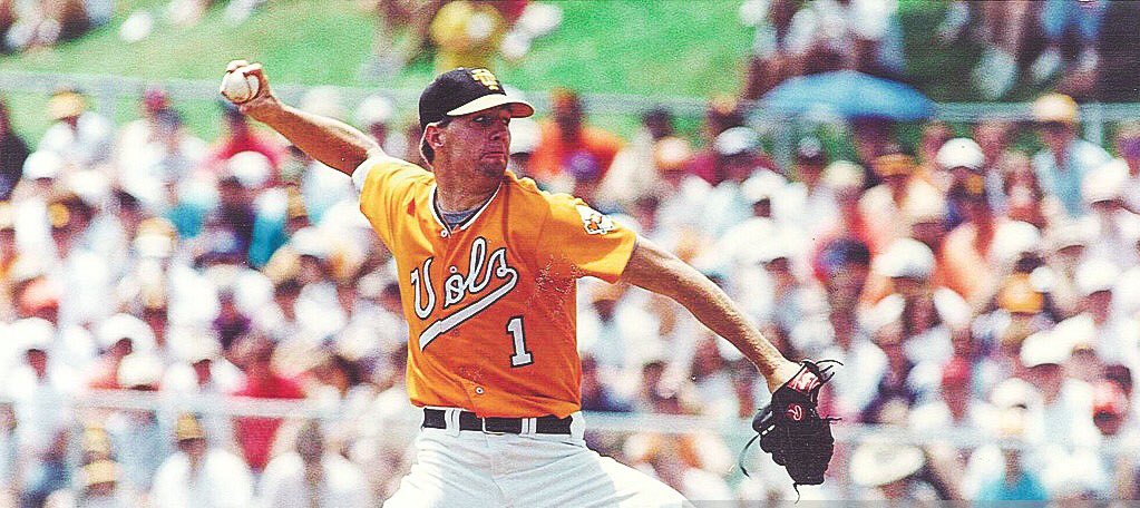SECbaseball's tweet photo. RA Dickey, Tennessee โ94-โ96
#SECLegends #ThrowbackThursday https://t.co/HdwG8axzTm