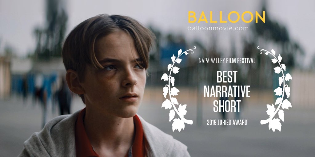 Thanks <a href="/napafilmfest/">Napa Valley Film Festival</a> for THE BEST NARRATIVE SHORT Award. #balloonfilm #balloonmovie #foryourconsideration