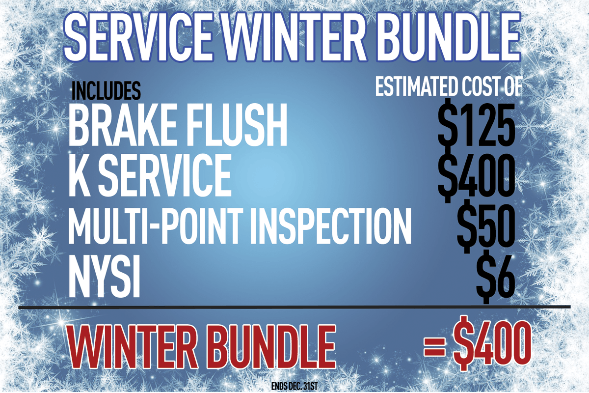 WoodstockHarley's tweet photo. Feels like bundling weather to us!
Grab the Winter Bundle, estimated cost at $581, for ONLY $400!!
Drop by or call us at 845-338-2800 to get more details
#winterbundle #servicewinterbundle #harleyservice #brakeflush #kservice #inspection #woodstockharley https://t.co/EvQ0FuSa32