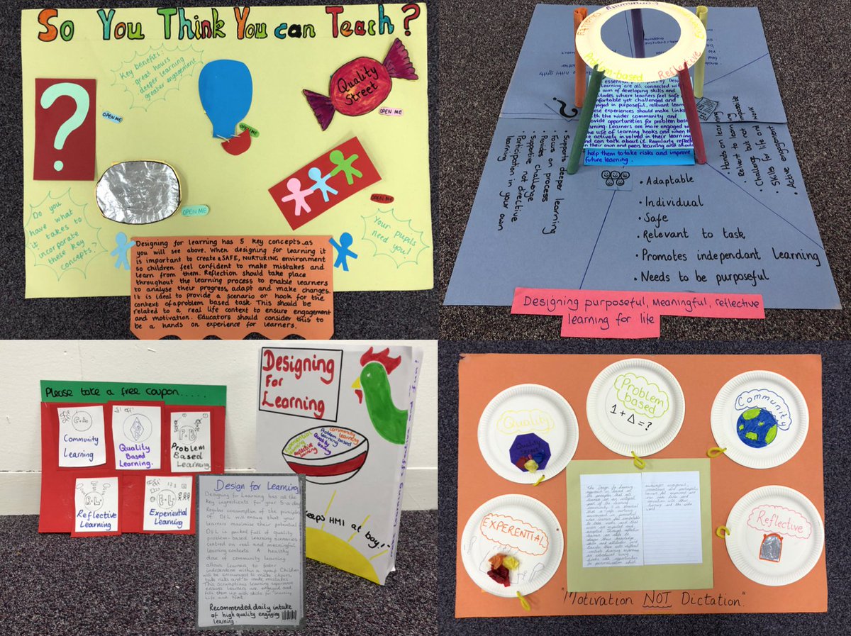 SingleStepsBlog's tweet photo. The pressure was on today as time frames were tightened and tasks became more complex, but the West Dunbartonshire practitioners rose to the challenge! Great collaboration. Great process. Creative products. Looking forward to the final day of Step 1. #designingforlearning https://t.co/0R30bi4LEp