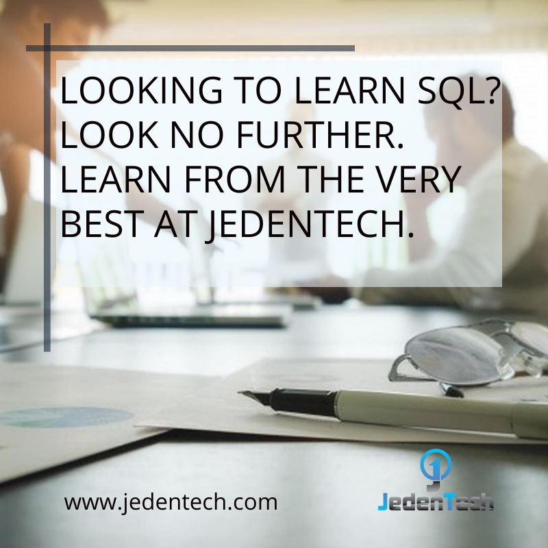 JedenTech's tweet image. Give us a call today to learn more or visit our website for more information.

jedentech.com

#JedenTech #ITtraining #technologytraining #learntechnology #onlinecourse #technologycourses #ITcourses #SQL