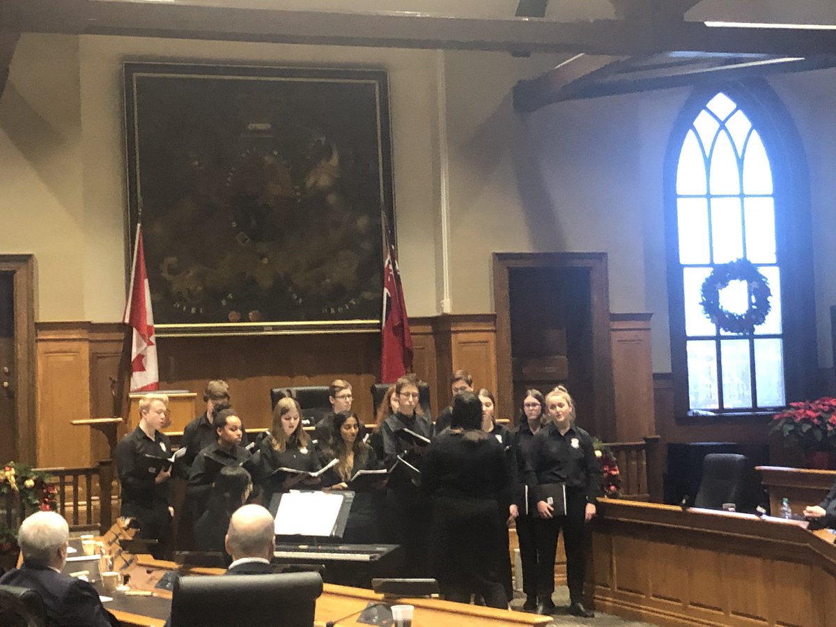 <a href="/MedwayHS/">MedwayHighSchool</a> <a href="/TVDSB/">Thames Valley DSB</a> Madrigal Choir singeing to open the inaugural meeting of the Middlesex County Council!