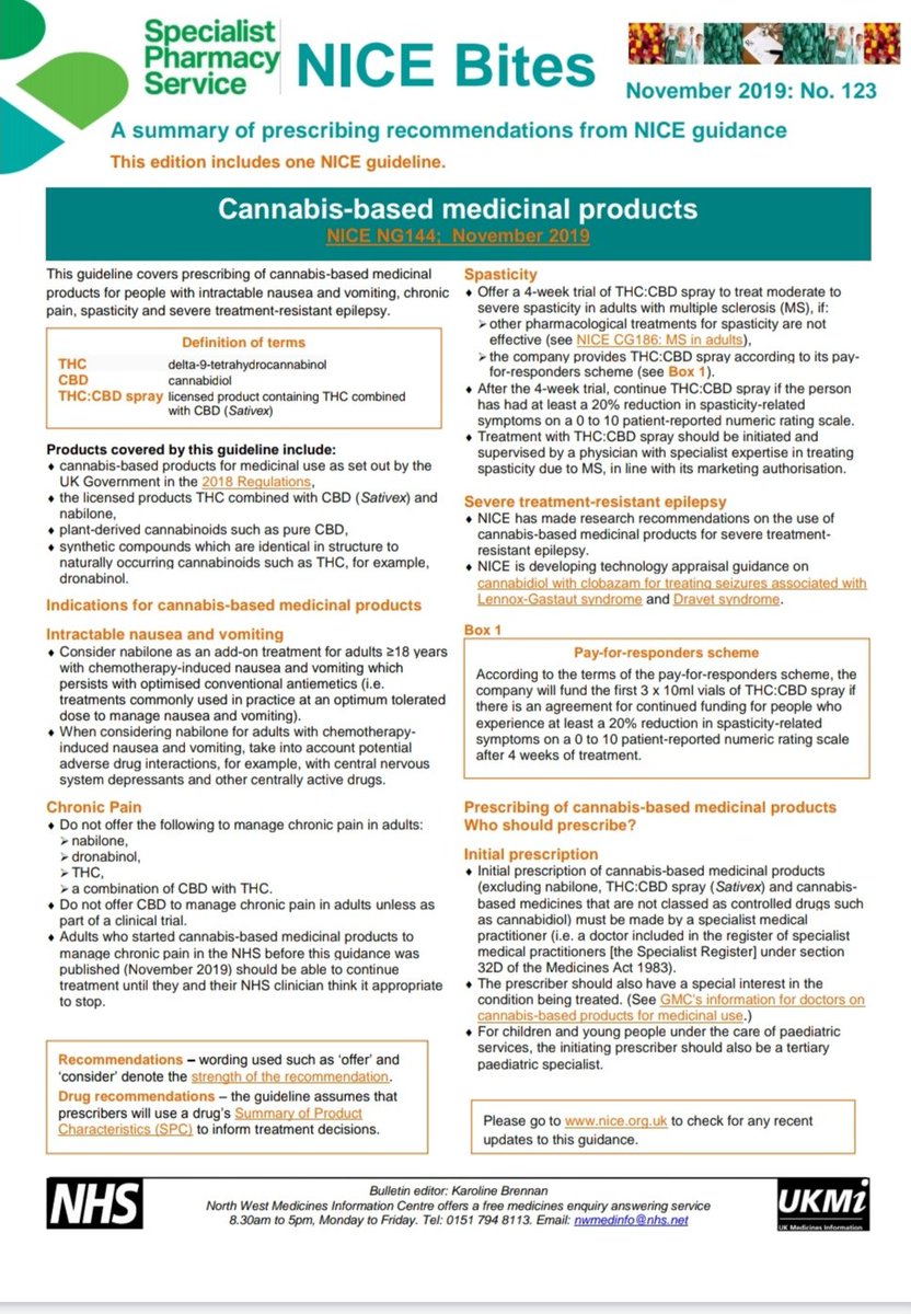 GL_Campus's tweet photo. #NICEBites Cannabis-based medicinal products via @NHS_SPS https://t.co/QPSFAeAlHN