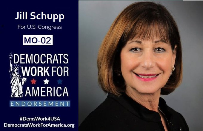 DemsWork4USA's tweet photo. 🔁#Missouri CD2 #Election2020-Nov-3

Support JILL SCHUPP #MO02,&amp; @DemsWork4USA
👉https://t.co/0XH4gej0EW

RT!
#YesWeCan #FlipItBlue #WinBlue
#MOpol #MOpolitics #MOleg #CST
#Healthcare #Medicare #Medicaid #ActOnEnvironment
#Democrats #Progressives #Liberals #BlueWave
#DemsWork4USA https://t.co/DIcHnbc6Rs