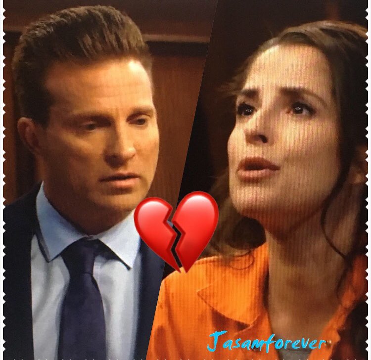 Jasamendagme's tweet image. From the 1st time they met, until Sam went to jail, and between these two scenes with ups &amp;amp; downs, finally they’ll be together.Thank you @1SteveBurton @kellymonaco1 who make #JaSam a beautiful couple. We’ll always love you❤️❤️ #GH #JaSamStrong #StellyDoesItBest #JaSamNation