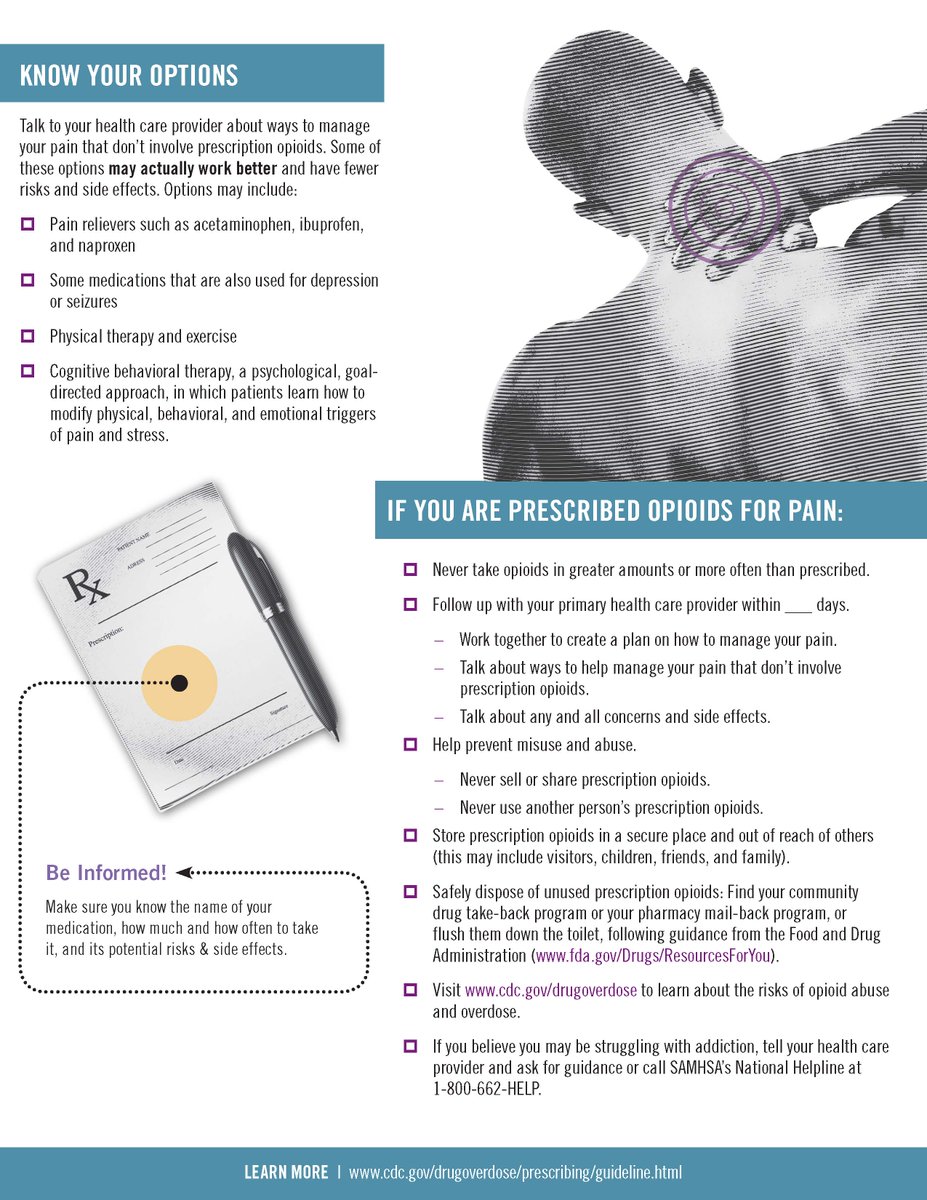 DhsUnion's tweet image. Prescription opioids carry serious risks of addiction and
overdose, especially with prolonged use. Know the facts before using them. #opioid