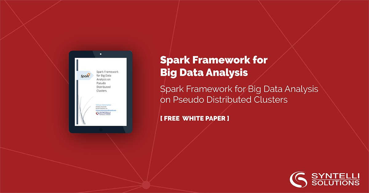 Syntelli's tweet image. Transform your business using #SparkFramework #bigdata application. Unlock the secrets to why this application can assist in tracking important #statistics.
buff.ly/2WNHvW1