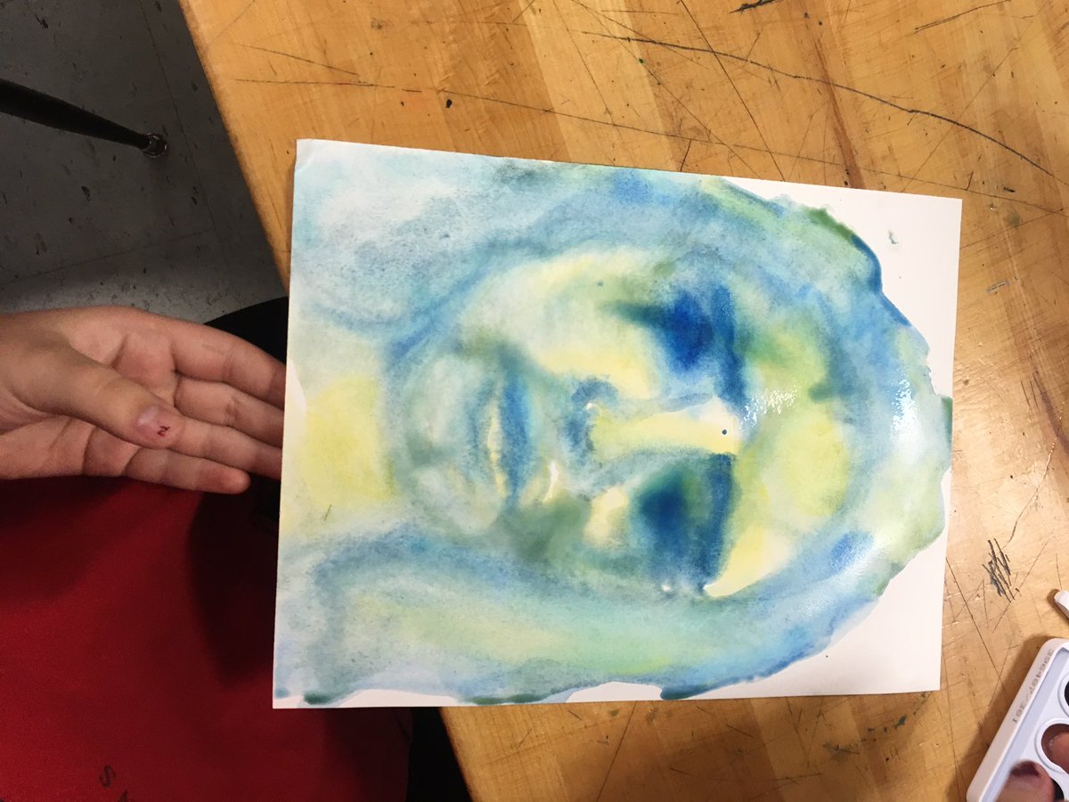 NathansonTed's tweet photo. Chasing Leonardo part 2! Moving from charcoal to watercolor with different color schemes. You’ll see: monochromatic, complimentary and analogous colors. #noms https://t.co/kGomz7V1Il