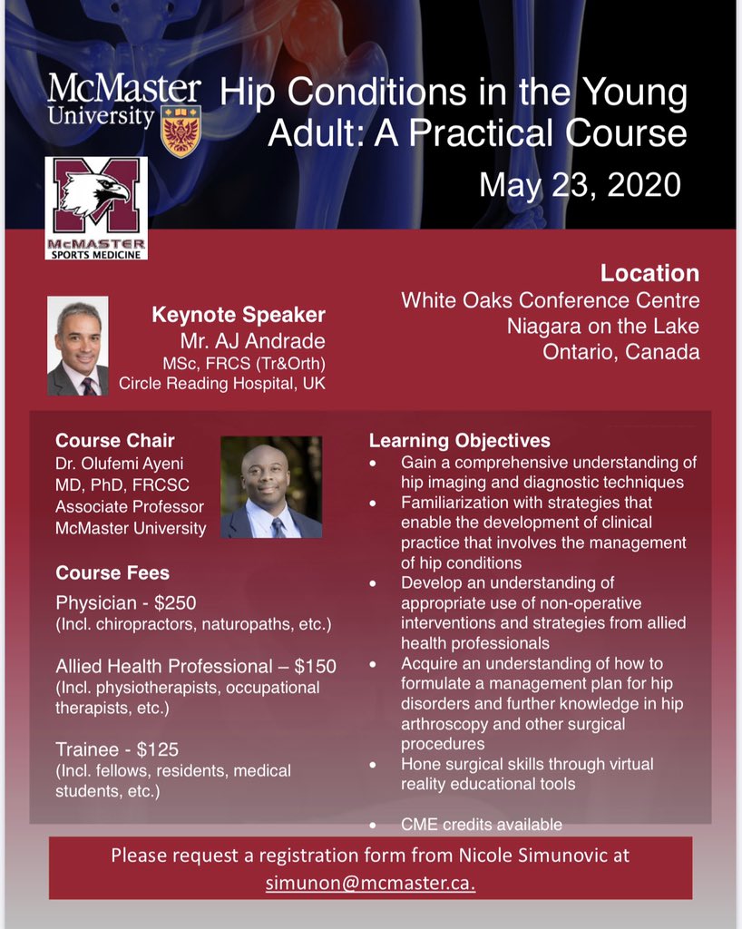 O.R. (Femi) Ayeni MD PhD FRCSC (@sportshipfemi) on Twitter photo Understanding the young adult hip: May 2020: <a href="/M_Nichol/">Matt Nichol</a> <a href="/tonybonedoc/">Tony Andrade</a> <a href="/ArthroscopyCA/">AAC</a> <a href="/mac_ortho/">MacOrtho</a> <a href="/FAIapp/">FAIapp</a> #collaboration Understanding the young adult hip: May 2020: <a href="/M_Nichol/">Matt Nichol</a> <a href="/tonybonedoc/">Tony Andrade</a> <a href="/ArthroscopyCA/">AAC</a> <a href="/mac_ortho/">MacOrtho</a> <a href="/FAIapp/">FAIapp</a> #collaboration