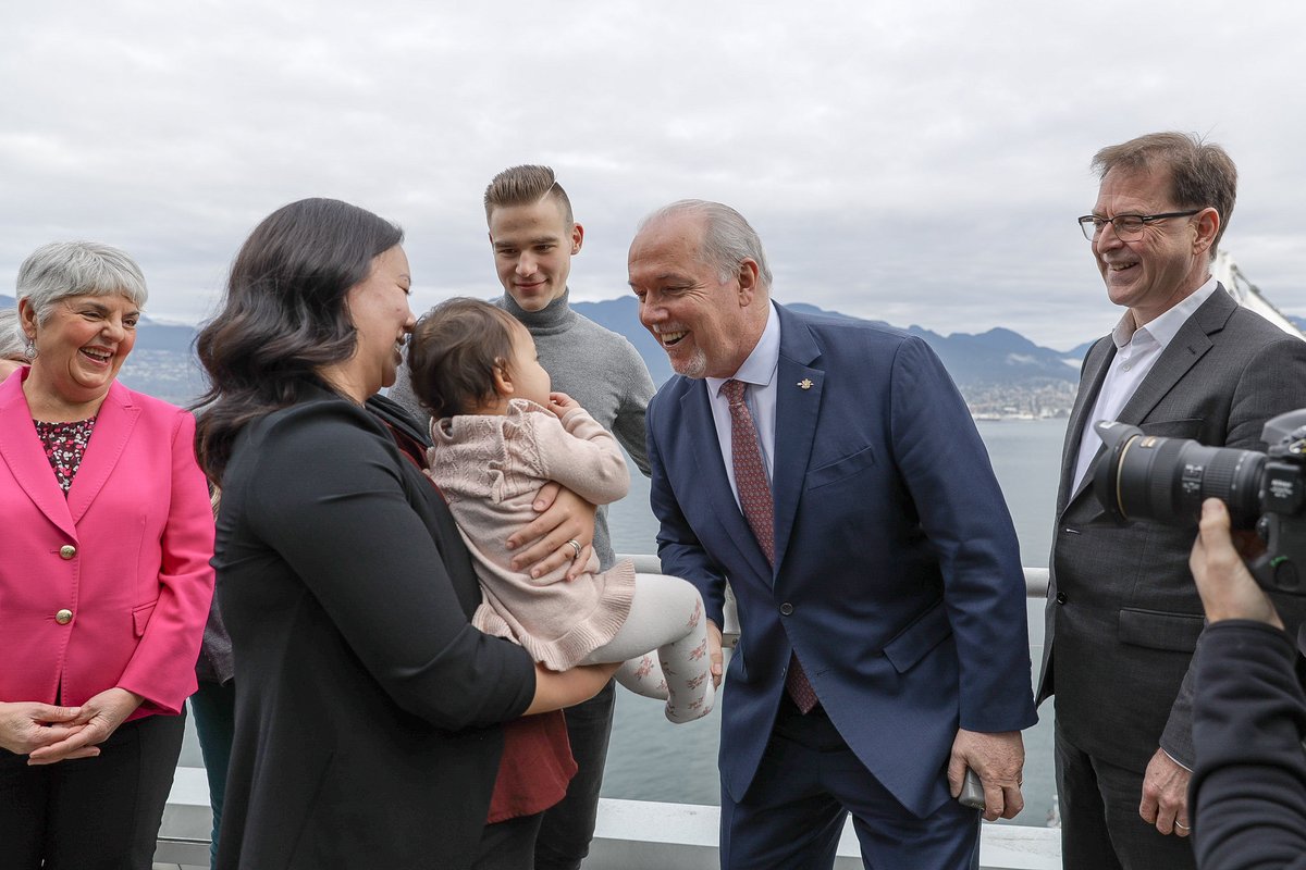 Meeting Joyce and family, outside my offices in Vancouver with Adrian Dix and Carole James.