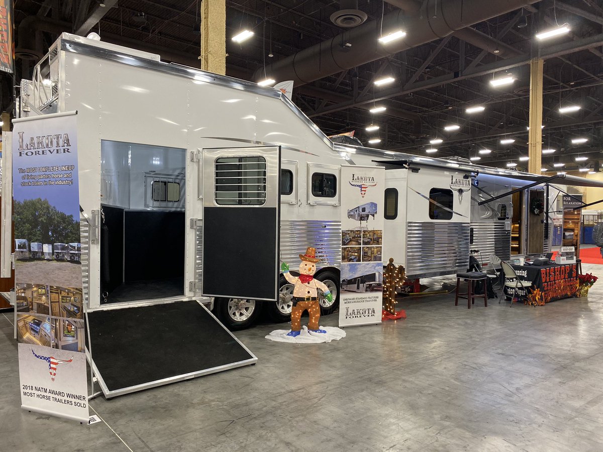 LakotaTrailers's tweet photo. Viva La-kota! 🎤 NFR is officially underway! 

Check out our setup with Bishop's Trailer Sales inside Mandalay Bay! 🔥 https://t.co/CmDblsDXJD #LakotaFOREVER #LakotaTrailers #HorseTrailers #StockCombos https://t.co/taQ55eJkUx