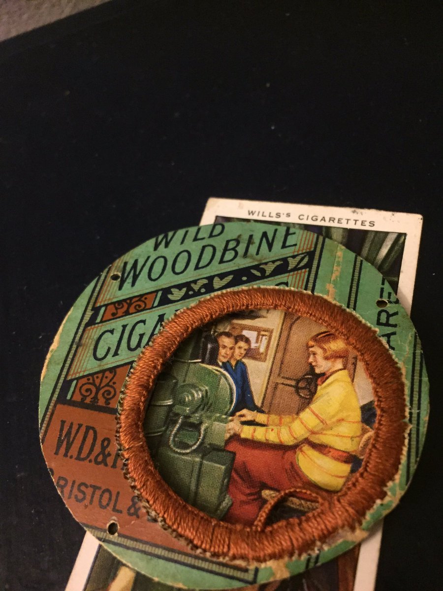 Woodbine packet courtesy of mr <a href="/acwoodturning/">Adam Cornish</a> hand Picot stitched and awaiting <a href="/RachelButlin93/">Rachel Butlin</a> to weave her magic and make it up into silver and stitch brooches at the weekend (finished pics to follow...)