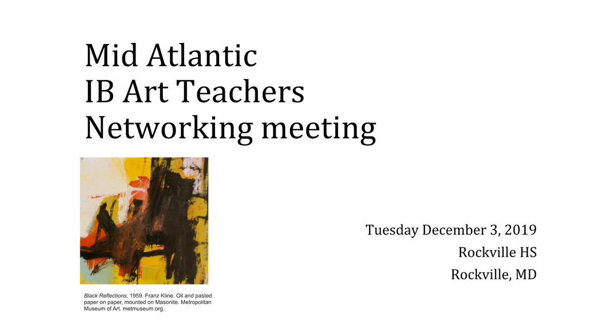 RockvilleIB's tweet photo. Thank you Ms. Zammett for  hosting and leading the IBMA IB art teacher meeting .  # The Rockville Way https://t.co/INUrZ1Ax9b