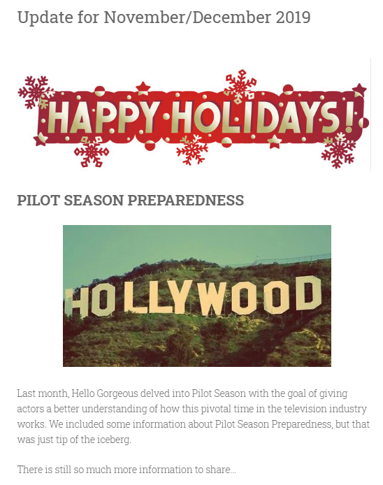 GorgeousMediaUS's tweet photo. The latest #HelloGorgeous blog post is live! In this edition, we get a little more into #PilotSeason #preparation. We've come up with a lot of great information to share! Hope you find it helpful!

#actor #actors #acting #actorslife #actinglife #actorblog

https://t.co/zjDcFddVWR https://t.co/HD6kN5wql0
