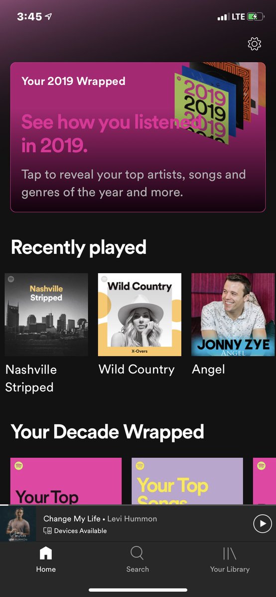 teamlevihummon's tweet photo. @levihummon @runawayjune @Spotify First one under recently played, though not sure why Change My Life is on the player currently🤷♀️😂 @shannonb26 #TeamLeviHummon https://t.co/YDiKxlL93T