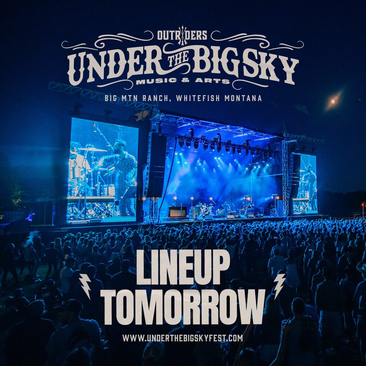 underbigskyfest's tweet photo. Gather round ya’ll! We’ve got big news coming your way 🐎

Find out who we'll be riding with Under the Big Sky TOMORROW!

We welcome ya’ll back to Whitefish, Montana July 18th +19th. Keep your eyes peeled 👀

RSVP: https://t.co/3fHc4FCV3l https://t.co/URqNqtW9Nz