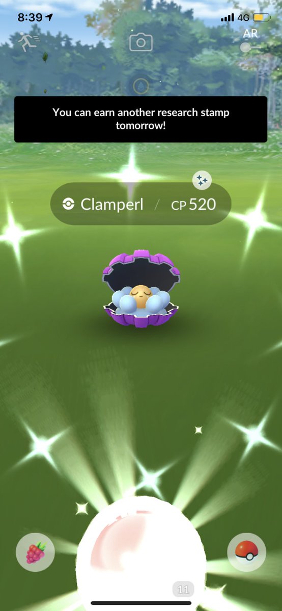 Bonquisha888888's tweet image. Completed the ‘evolve a Pokémon using an item’ task to see what the reward was 😂
Shiny Clamperl #15 ✨ 

#PokemonGO #Shiny #Clamperl