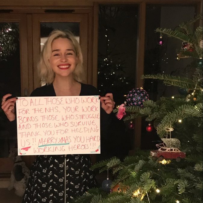 Winter is coming.

Which means winter pressures have come to our NHS.

Fortunately there are thousands of dedicated NHS staff waiting to care for you throughout the particularly busy period.

Emilia Clarke is grateful to all of them. Please RT if you are too.