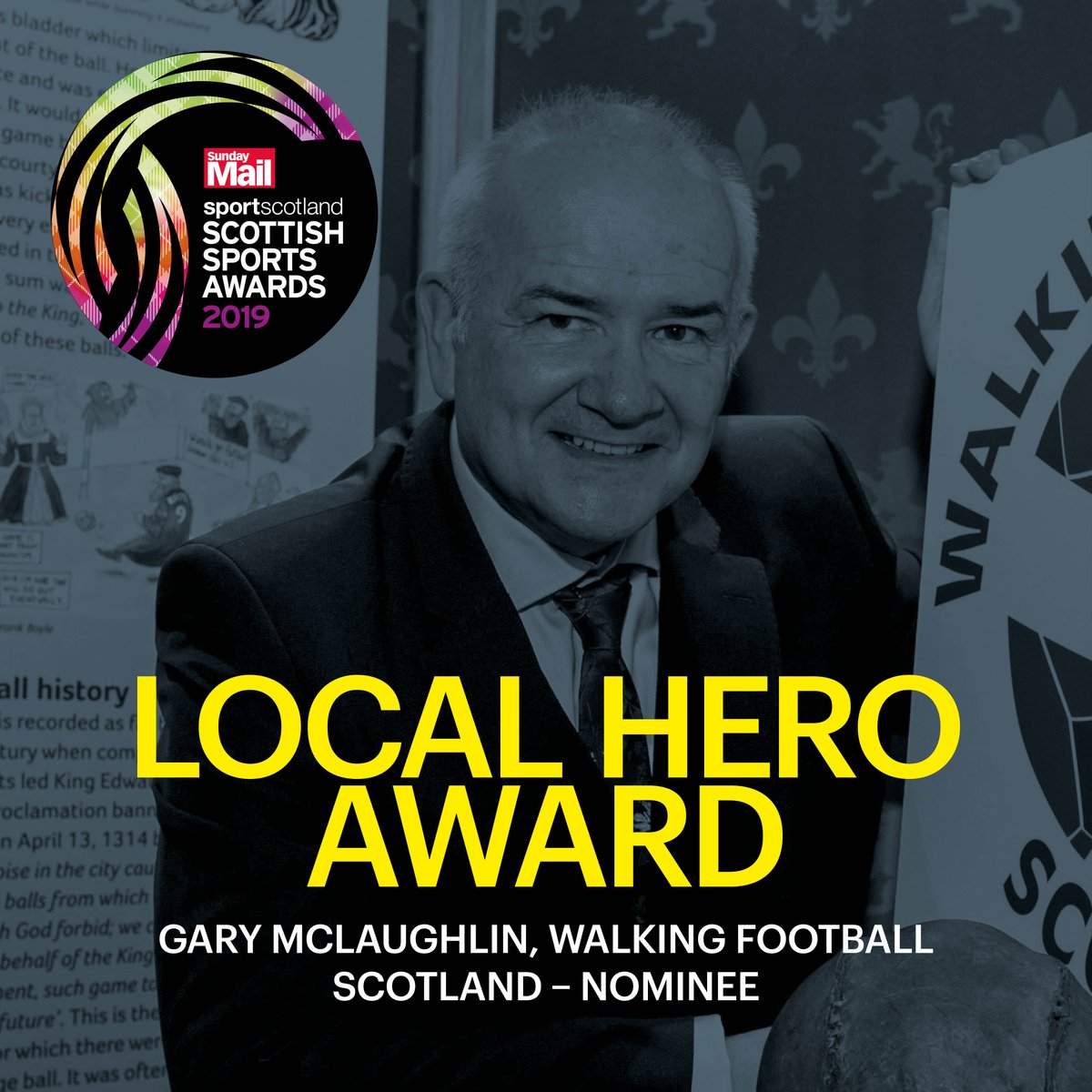 ReachScotEvents's tweet photo. Now onto the Local Hero award. Local heroes are the beating heart of Scotland's sports. Our nominees are @Fraser_J_ of @FalkirkJuniorBC, @Gary McLaughlin of @WalkingFootScot and @AberdeenDavid of @fitlikejoggers #ScottishSportsAwards https://t.co/KZLPiy7iTU