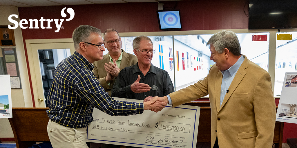 SentryInsurance's tweet photo. We’re glad to support the Stevens Point Curling Club in its effort to build a larger curling center in central Wisconsin to grow the time-honored Olympic sport here. https://t.co/lLavuernWz https://t.co/3RIVfFOFjH